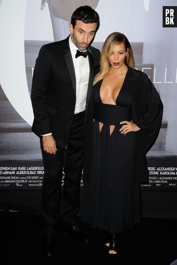 Kim Kardashian et le styliste Riccardo Tisci à Paris, le 1er octobre 2013