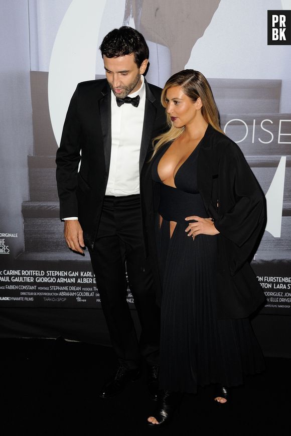 Kim Kardashian et le styliste Riccardo Tisci à Paris, le 1er octobre 2013