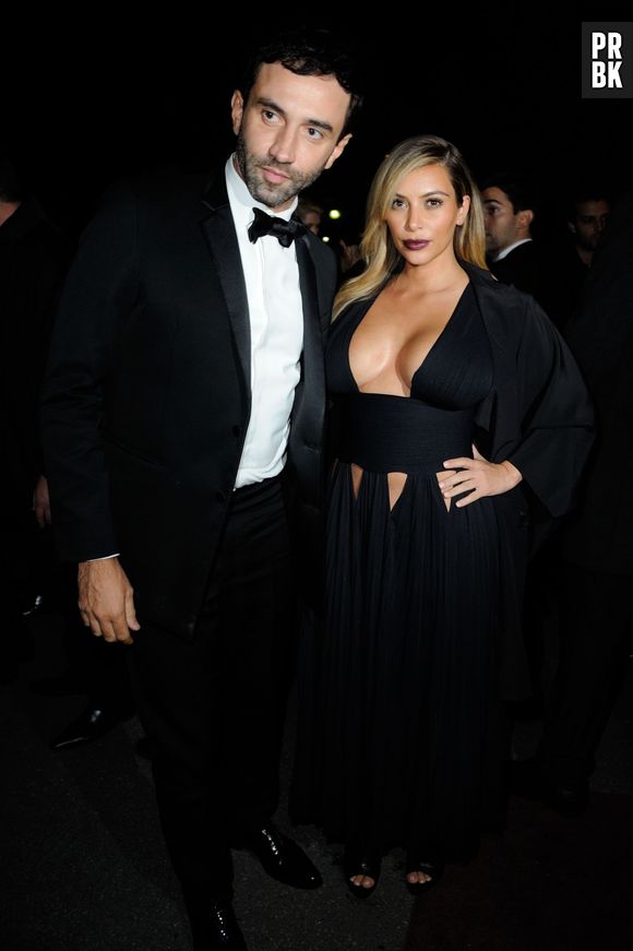 Kim Kardashian et le styliste Riccardo Tisci à Paris, le 1er octobre 2013