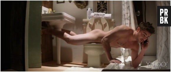 Zac Efron nu et à l'horizontal dans That Awkward Moment