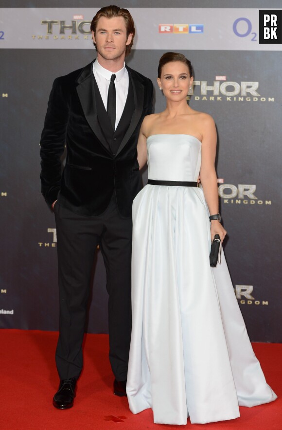 Chris Hemsworth et Natalie Portman à l'avant-première de Thor : le monde des ténèbres à Berlin le 27 octobre 2013