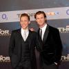 Tom Hiddleston et Chris Hemsworth à l'avant-première de Thor : le monde des ténèbres à Berlin le 27 octobre 2013