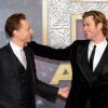 Chris Hemsworth et Tom Hiddleston à l'avant-première de Thor : le monde des ténèbres à Berlin le 27 octobre 2013