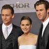 Tom Hiddleston, Chris Hemsworth et Natalie Portman à l'avant-première de Thor : le monde des ténèbres à Berlin le 27 octobre 2013