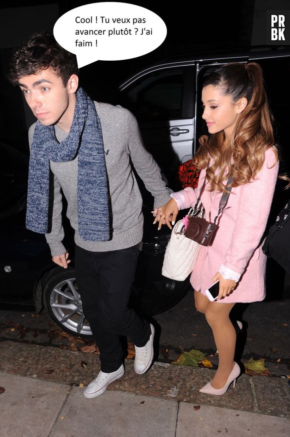 Ariana Grande et Nathan Sykes : le roman-photo de leur soirée en amoureux à Londres, le 7 novembre 2013