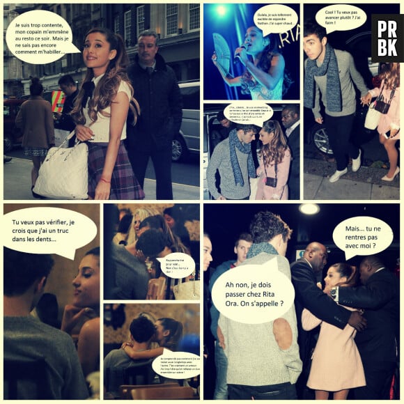 Ariana Grande et Nathan Sykes : le roman-photo de leur soirée en amoureux à Londres, le 7 novembre 2013