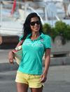 Ayem Nour en mode vacances, le 28 juillet 2013 à Saint Tropez