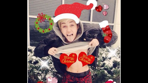 Miley Cyrus : sa photo "topless" de Noël