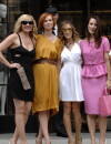 Sarah Jessica Parker, Kristin Davis, Cynthia Nixon et Kim Cattrall pendant le tournage de Sex and the City 2 en 2009