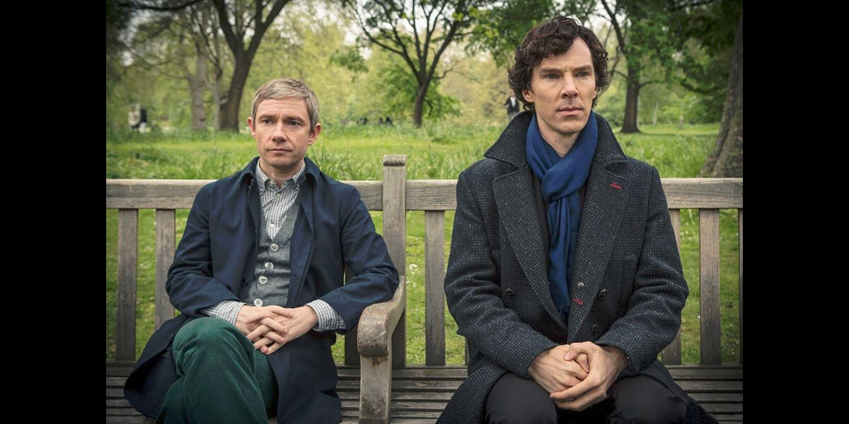 Photo : Sherlock saison 3 : Martin Freeman et Benedict Cumberbatch dans