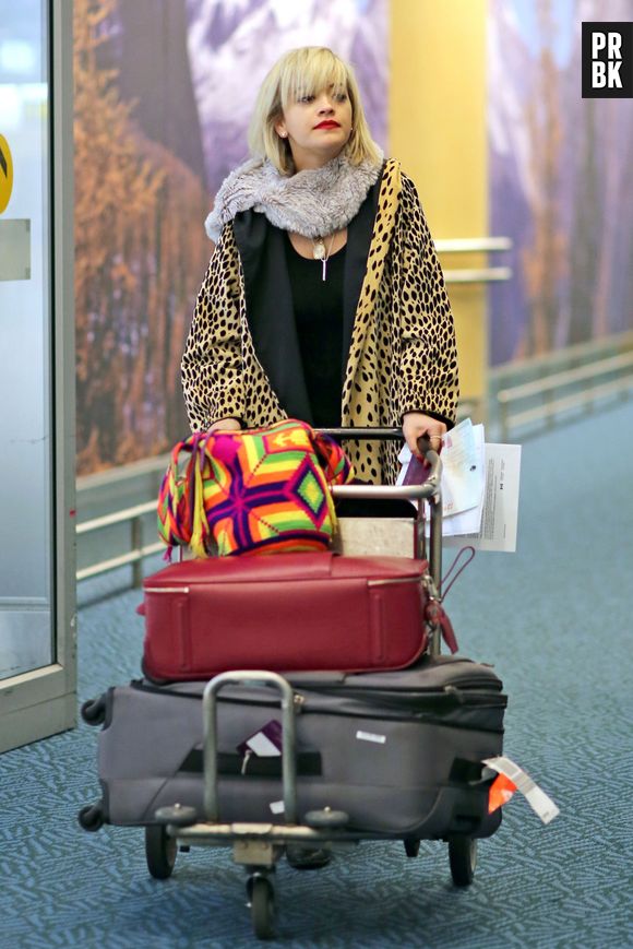 Rita Ora débarque à Vancouver pour le tournage de Fifty Shades of Grey, le 15 janvier 2014