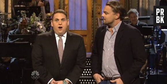 Jonah Hill et Leonardo DiCaprio était dans le Saturday Night Live, le samedi 25 janvier 2014