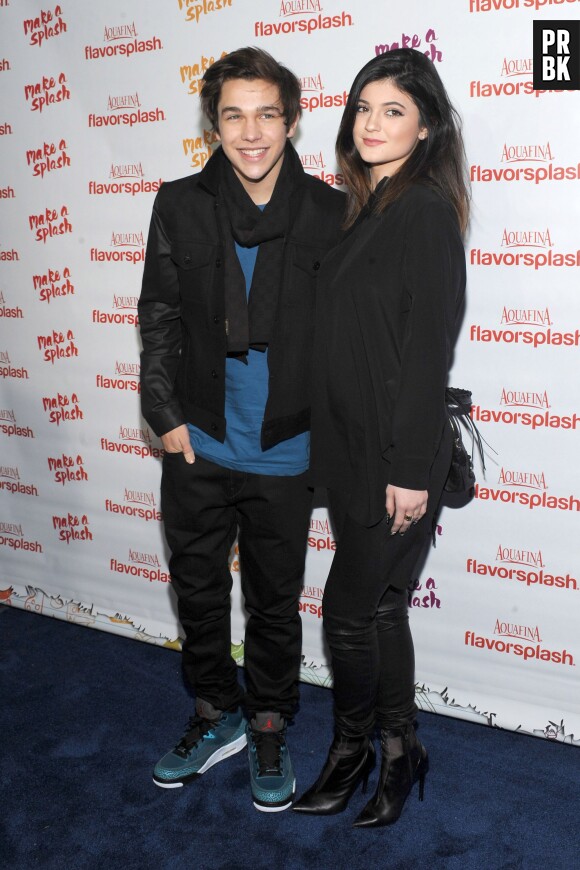 Austin Mahone et Kylie Jenner en "couple" à la soirée Aquafina FlavorSplash, le 29 janvier 2014 à New York