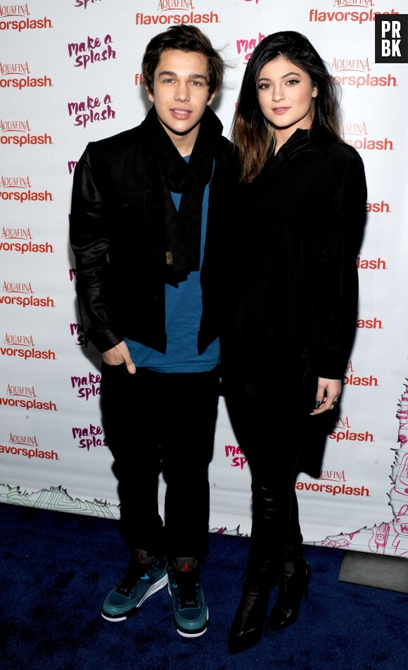 Austin Mahone et Kylie Jenner à New York pour le concert Aquafina FlavorSplash, le 29 janvier 2014