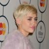 Miley Cyrus en rose pour une soirée pré-Grammy Awards, le 25 janvier 2014