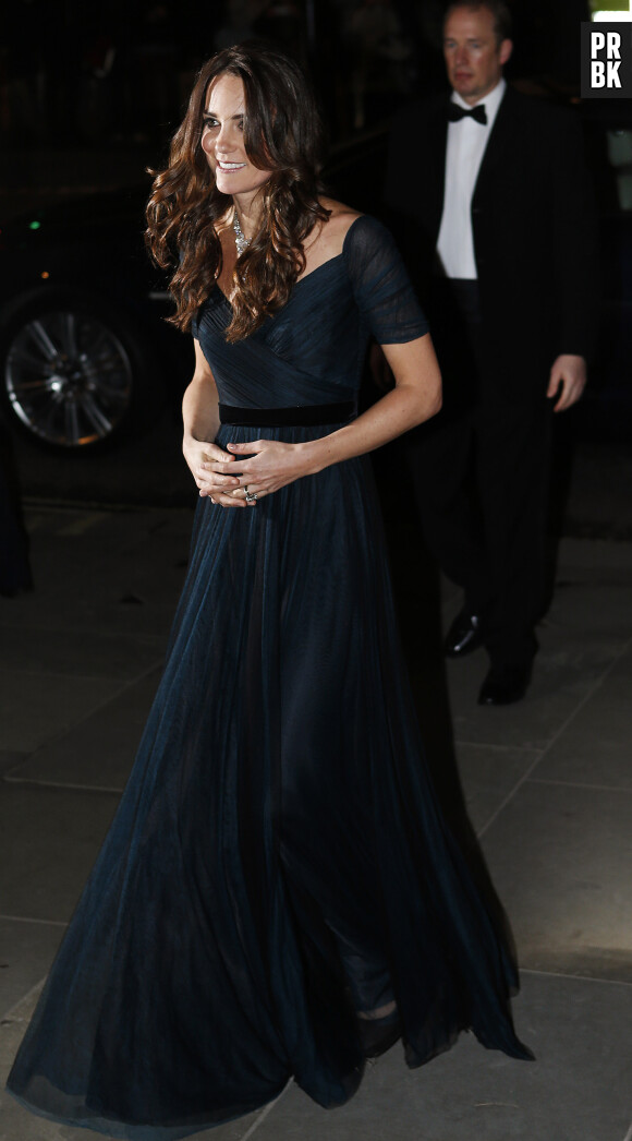Kate Middleton de nouveau maigre lors d'une soirée à la National Gallery de Londres le 11 février 2014