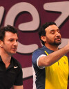 Cyril Hanouna et Michael Youn lors d'un tournoi people de tennis