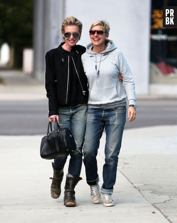 Ellen DeGeneres et Portia De Rossi : balade en couple, le 15 novembre 2013 à Los Angeles