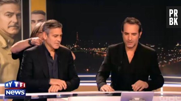 Jean Dujardin et George Clooney : complices sur le plateau du 20 heures de TF1