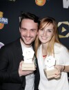 Jérôme Niel et Alison Wheeler aux Web Comedy Awards 2014 organisés par W9, Youtube et Orangina, à Paris le 21 mars 2014