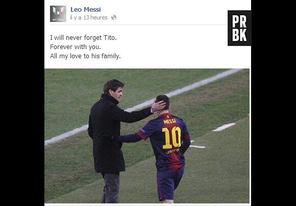 Lionel Messi rend hommage à Tito Vilanova