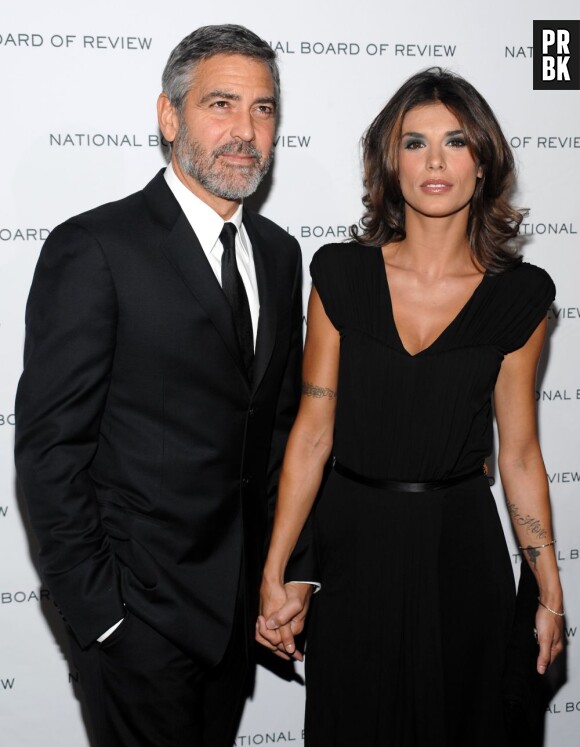 George Clooney et son ex Elisabetta Canalis à New York en janvier 2010.