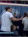 Zlatan Ibrahimovic s'&eacute;nerve contre Olivier Tallaron, le 7 mai 2014 au Parc des Princes 