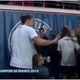  Zlatan Ibrahimovic s'&eacute;nerve contre Olivier Tallaron, le 7 mai 2014 au Parc des Princes 