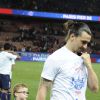 Zlatan Ibrahimovic entouré de ses enfants pour le sacre du PSG, le 7 mai 2014 au Parc des Princes