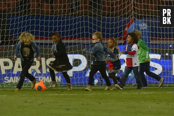 PSG : les enfants des joueurs s'amusent au Parc des Princes, le 7 mai 2014
