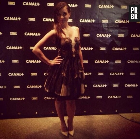 Priscilla Betti sublime dans sa robe au Festival de Cannes 2014