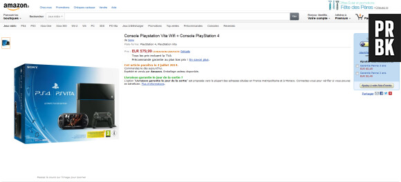 Bundle PS4 et PS Vita : fuite sur Amazon.fr