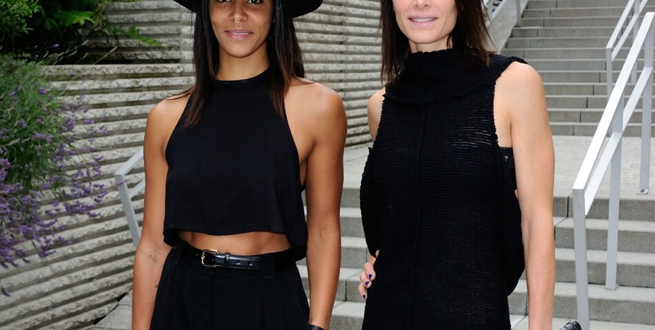 Shy&#039;m et Laetitia Fourcade au défilé Franck Sorbier à Paris pour la Fashion week automne hiver 2014-2015, le 9 juillet 2014 à la Salle Wagram