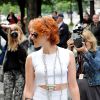 Kristen Stewart dévoile sa nouvelle coupe au défilé Chanel le 8 juillet 2014 à Paris