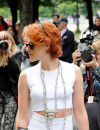 Kristen Stewart dévoile sa nouvelle coupe au défilé Chanel le 8 juillet 2014 à Paris