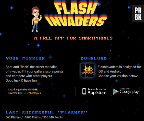 Flash Invaders : un appli pour chasser les fresques de l'artiste Invader