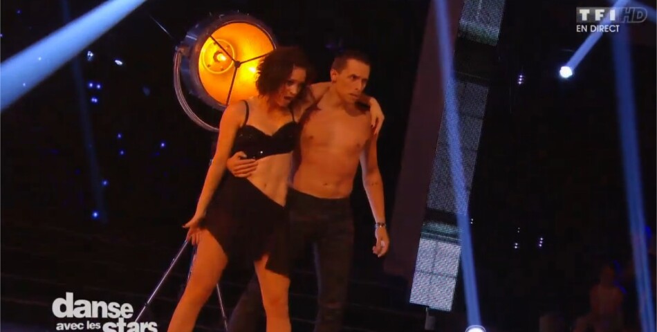 Nathalie Péchalat et Grégoire Lyonnet lors du premier prime de Danse avec les Stars 5 le 27 septembre 2014
