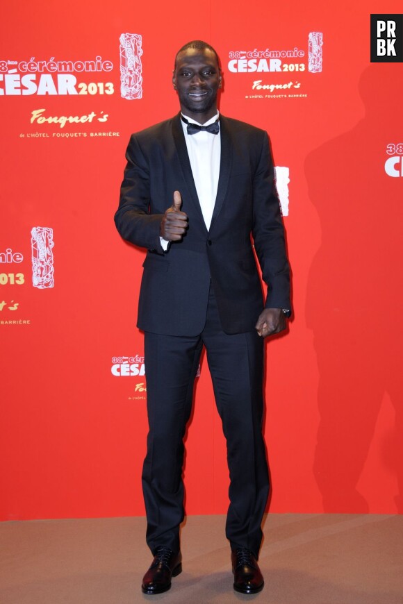 Omar Sy sur le tapis rouge des César 2013