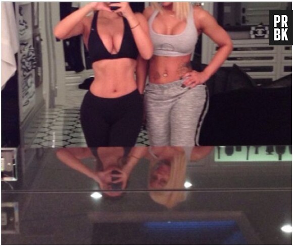 Kim Kardashian très décolletée sur Instagram après une séance de sport