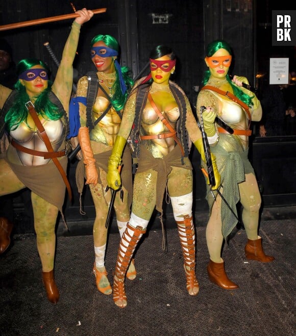 Rihanna : déguisement sexy de Tortue Ninja pour Halloween 2014
