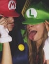 Kendall Jenner et Cara Delevigne en Mario et Luigi à Halloween 2014