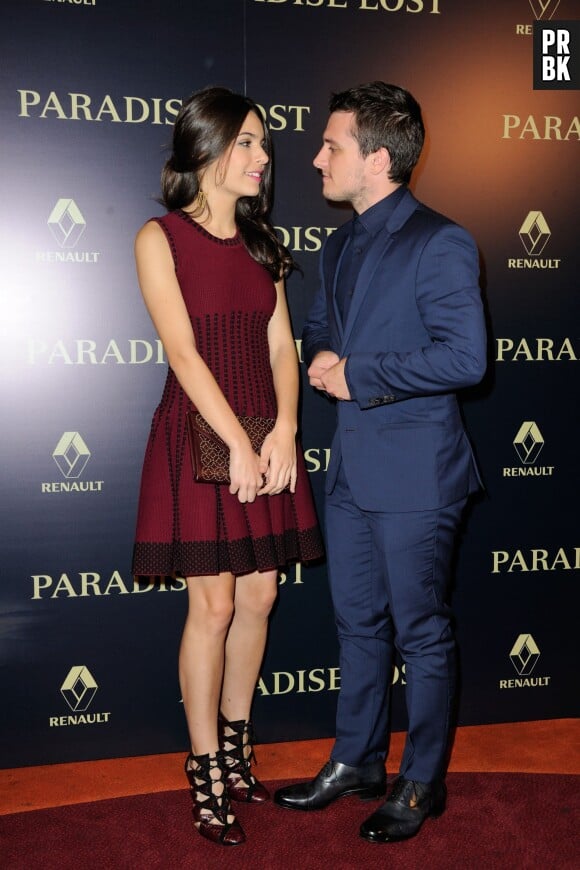 Josh Hutcherson et Claudia Traisac complices à l'avant-première de Paradise Lost, le 21 octobre 2014 à Paris