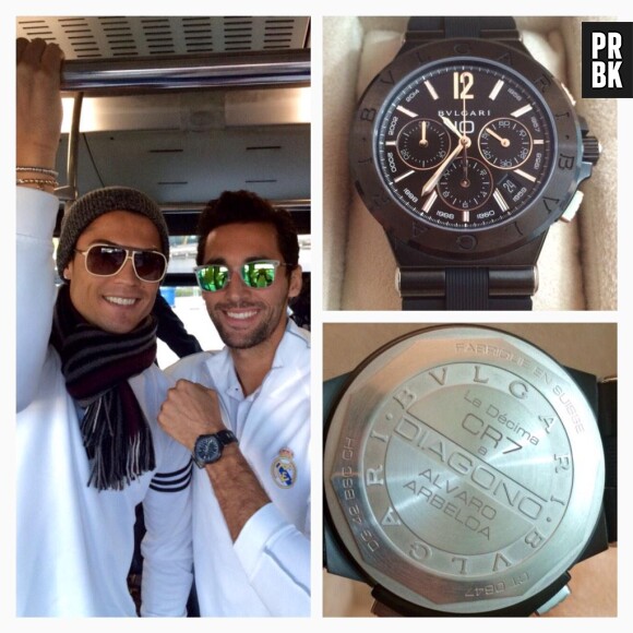 Cristiano Ronaldo a offert une montre à tous ses coéquipiers du Real Madrid - dont Álvaro Arbeloa, le 12 décembre 2014