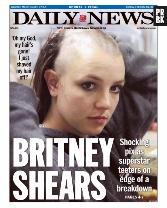 Britney Spears s'est rasée la tête en 2007