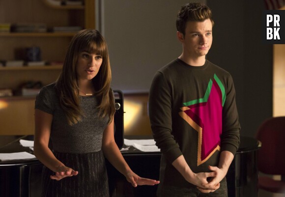 Glee saison 6, épisode 2 : Lea Michele et Chris Colfer sur une photo