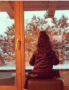  Emilie Nef Naf : sa fille Ma&euml;lla contemple la neige, en janvier 2015 