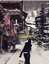  Emilie Nef Naf : luge avec Ma&euml;lla en Suisse, en janvier 2015 