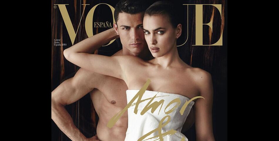 Cristiano Ronaldo nu et Irina Shayk en Une du magazine Vogue Espagne