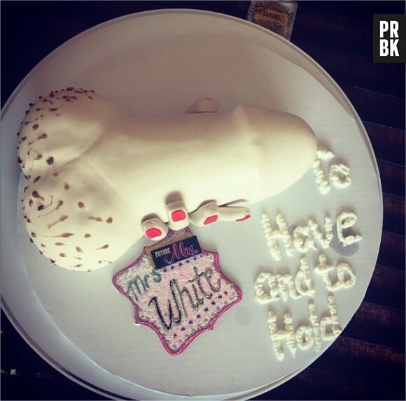 Lady Gaga : un gâteau en forme de pénis lors de la Bachelorette party d'une amie, le 25 janvier 2015