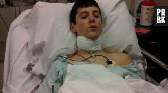 Zach Zeiler à l'hôpital au moment où il soignait son cancer